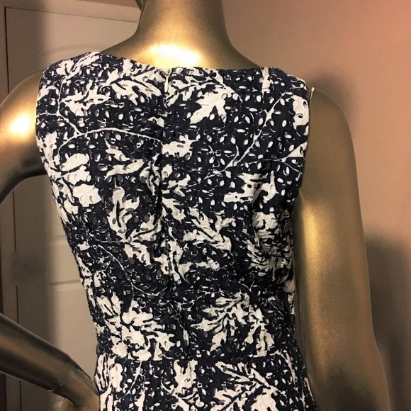 BEIGE BY ECI Blue & White Cotton Eyelet Dress - Picture 8 of 12